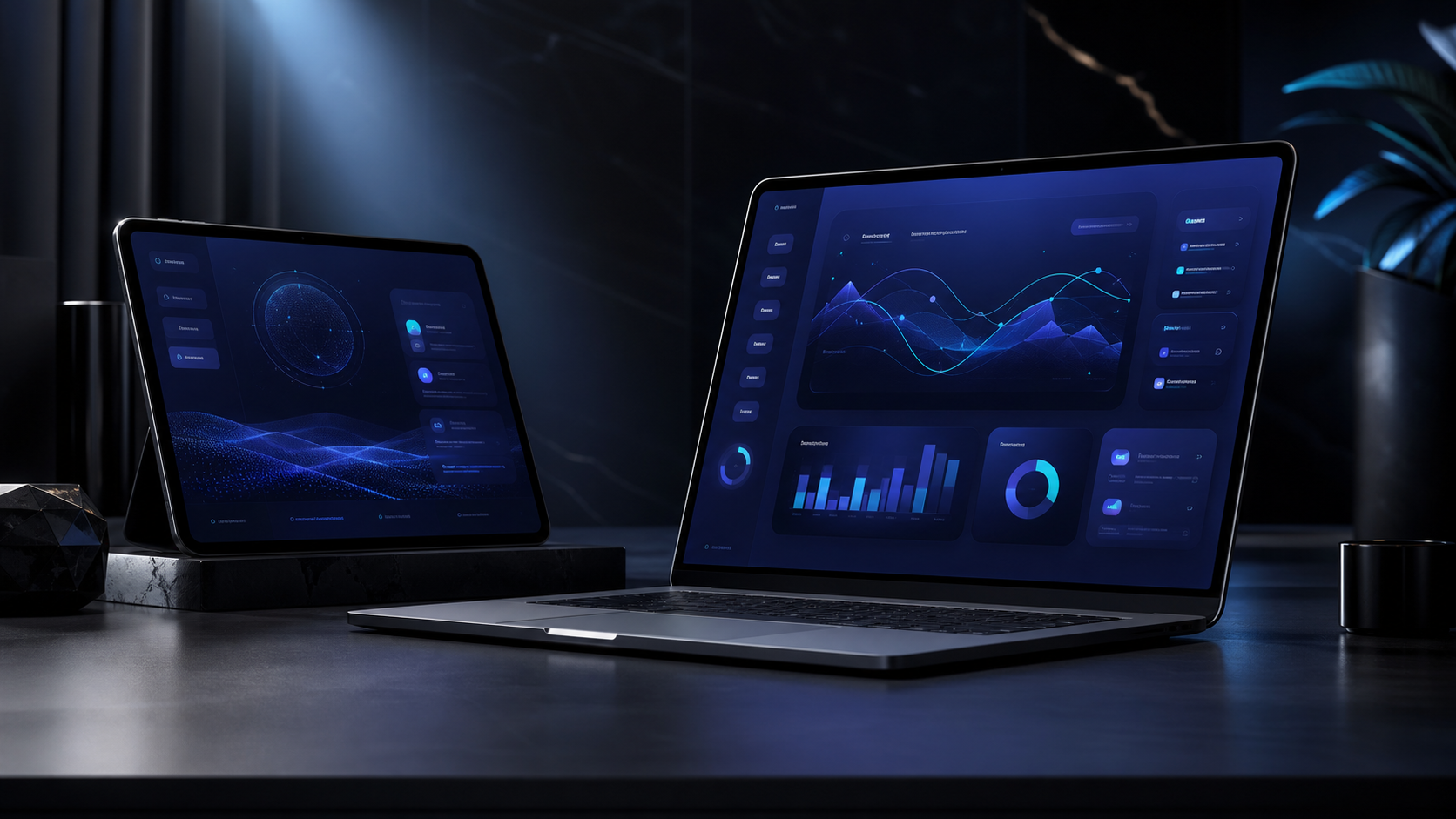 Laptop premium cu website și analytics